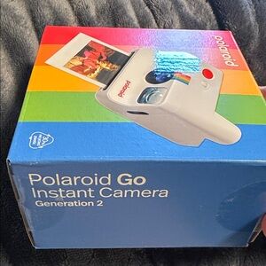 Polaroid Go Instant Camera Box with Rainbow Stripes - White
